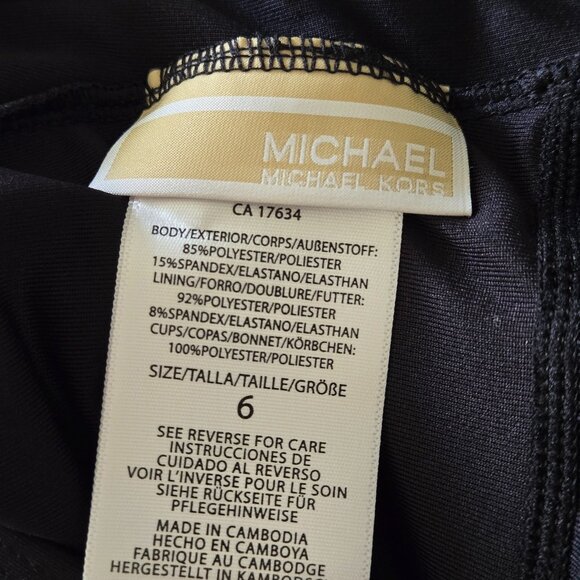 Michael Michael Kors Black One Piece Swimsuit size small 6 - Picture 7 of 8